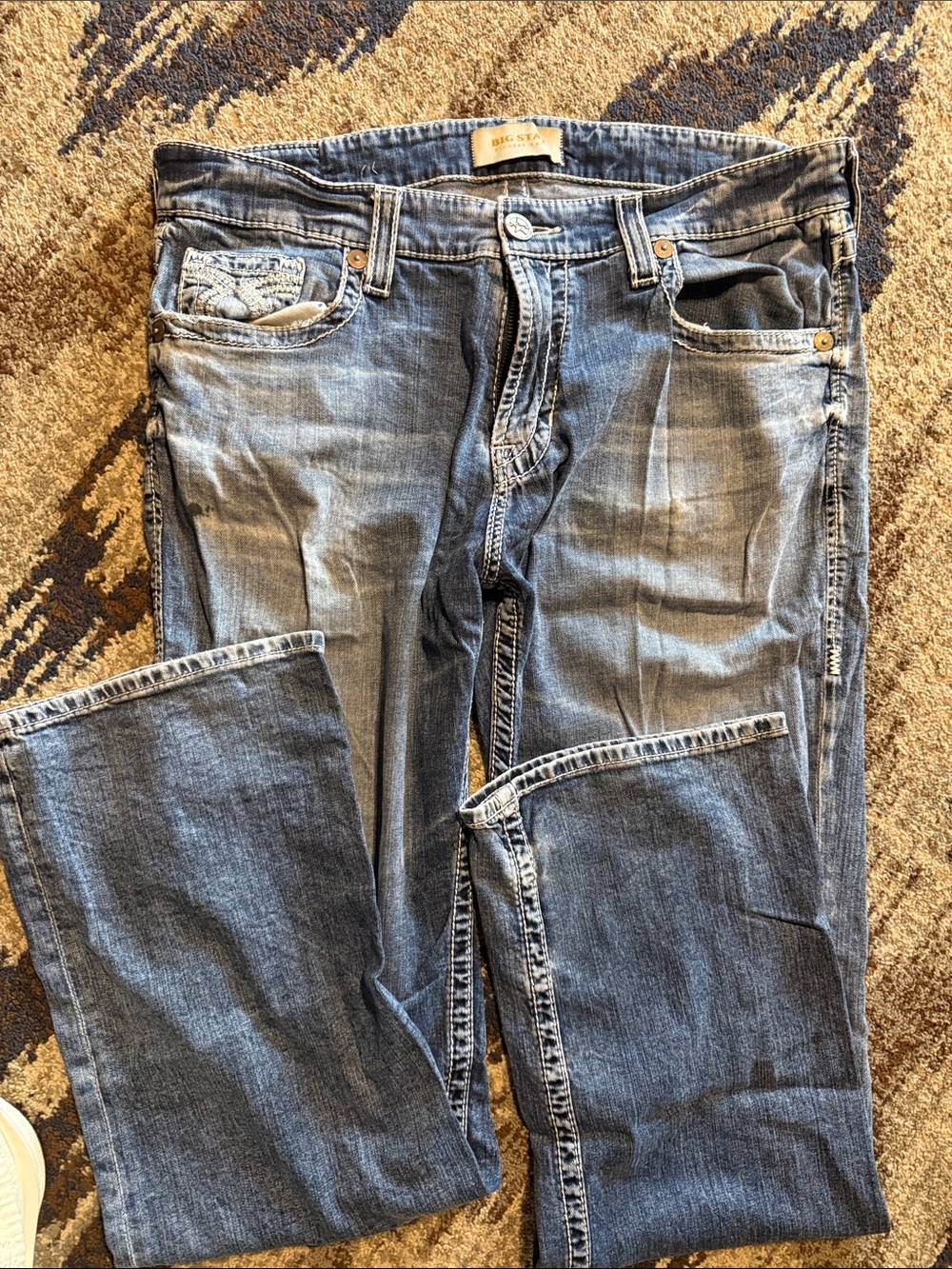 Big Star Men's Blue Washed jeans size 38 L